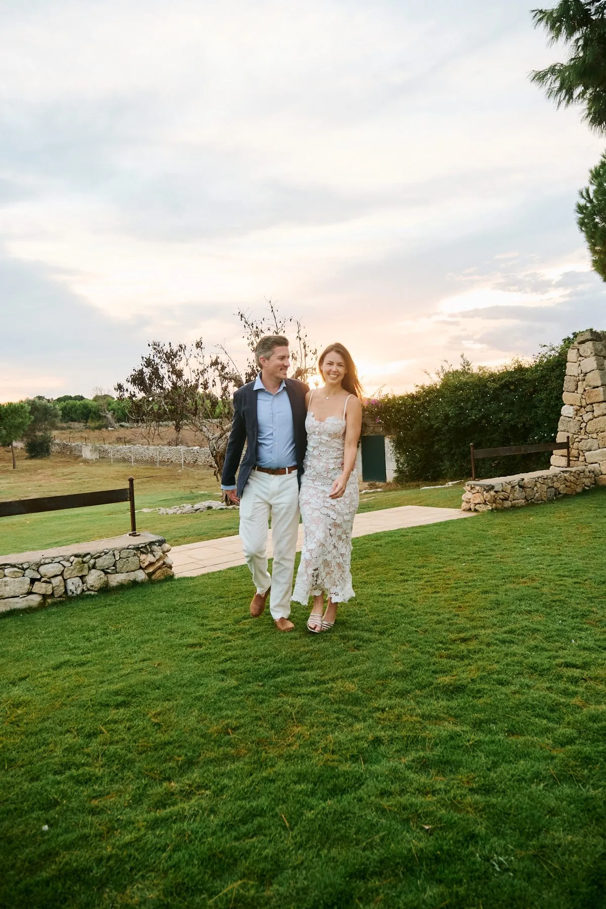 Katy e Gregory il giorno del loro matrimonio a Masseria Lilei